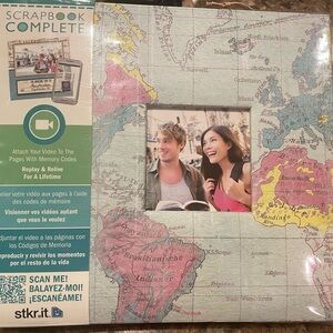 NEW Tapestry Travel Themed 8x8 Photo Album Scrapbook Memory Gift Kit